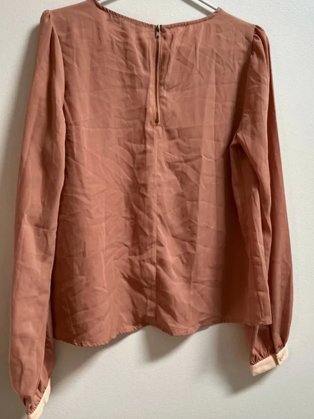 Forever 21 Chiffon Collared Blouse M - Picture 3 of 6
